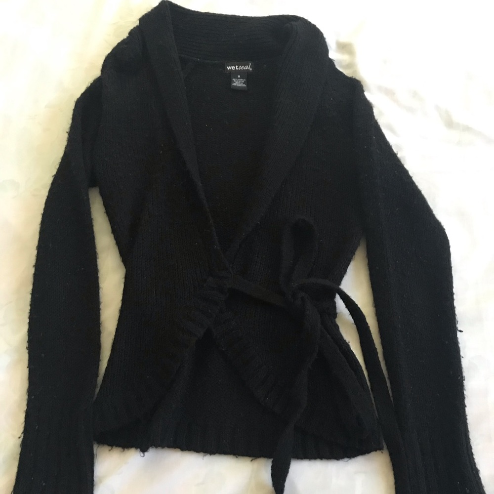 Wet Seal Wrap Cardigan
